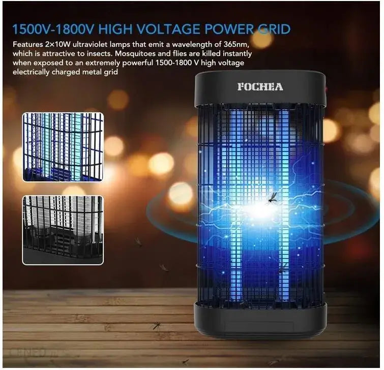 Fochea Mosquito Killer Lamp, 22W UV Light Insect Killer Effectively Cover 100㎡ - Imported from UK