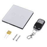 Smart Rf 433Mhz Remote Touch Wall Switch Tempered Glass Panel Led Indicator, 2 Gang - Imported from UK