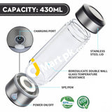 Hydrogen Water Bottle Portable & Rechargeable Pem Technology 3 Minute Ionized Generator - Imported