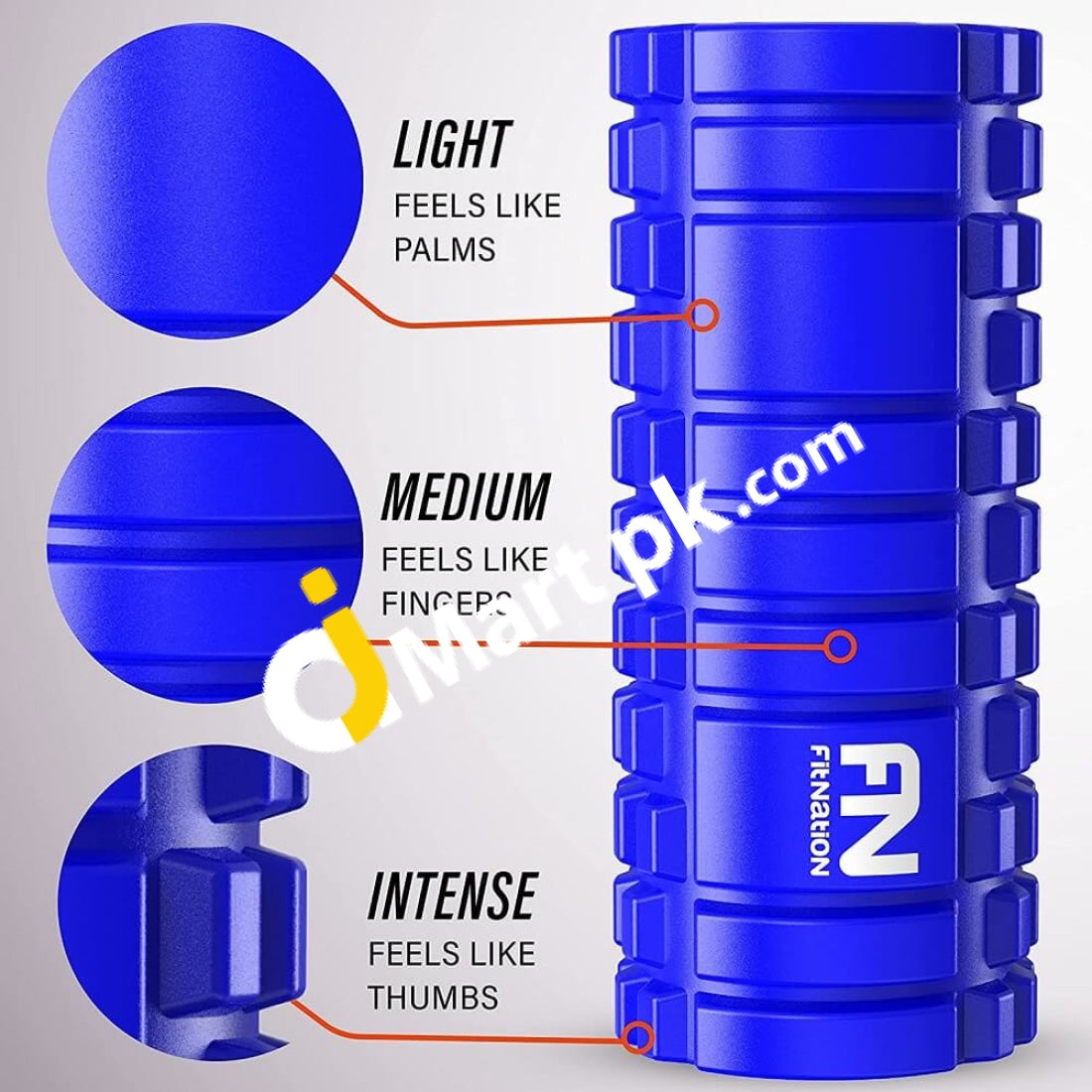 Fit Nation Foam Roller Ultra Lightweight Hollow Core Muscle For Deep Pain Relief In Your Aching Legs