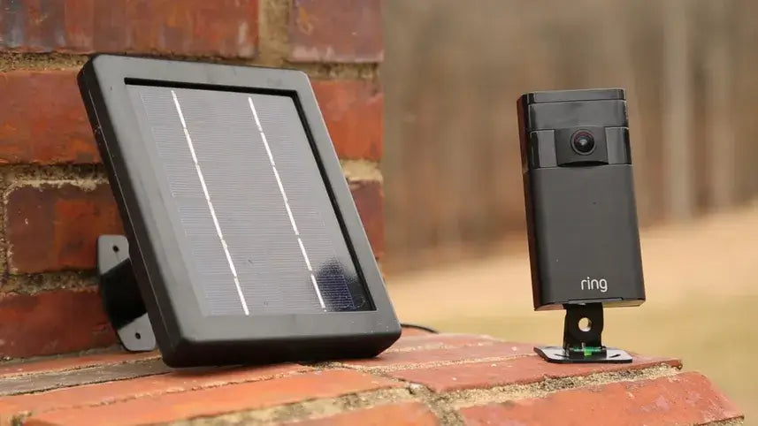 Ring Stick Up Cam with Ring Solar Panel Combo, Outdoor Security Camera with 2-Way Audio - Imported from UK