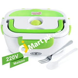 GHB Electric Lunch Box, 1.5L 220V 40W Stainless Steel Heating Food Box Meal Box (Not For Car) - Imported from UK