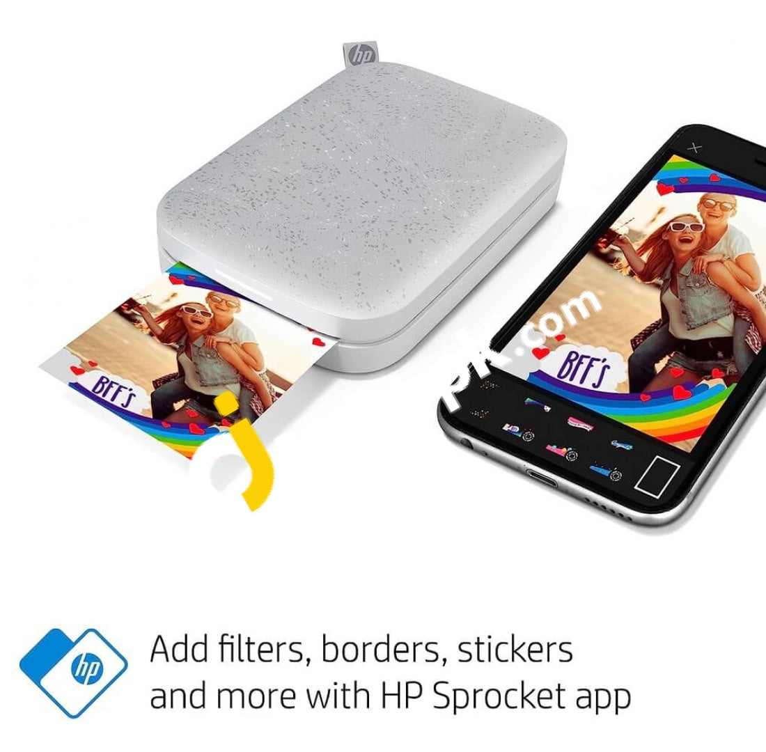 Hp Sprocket 200 2Nd Edition Portable Instant Photo Printer Luna Pearl - Imported From Uk