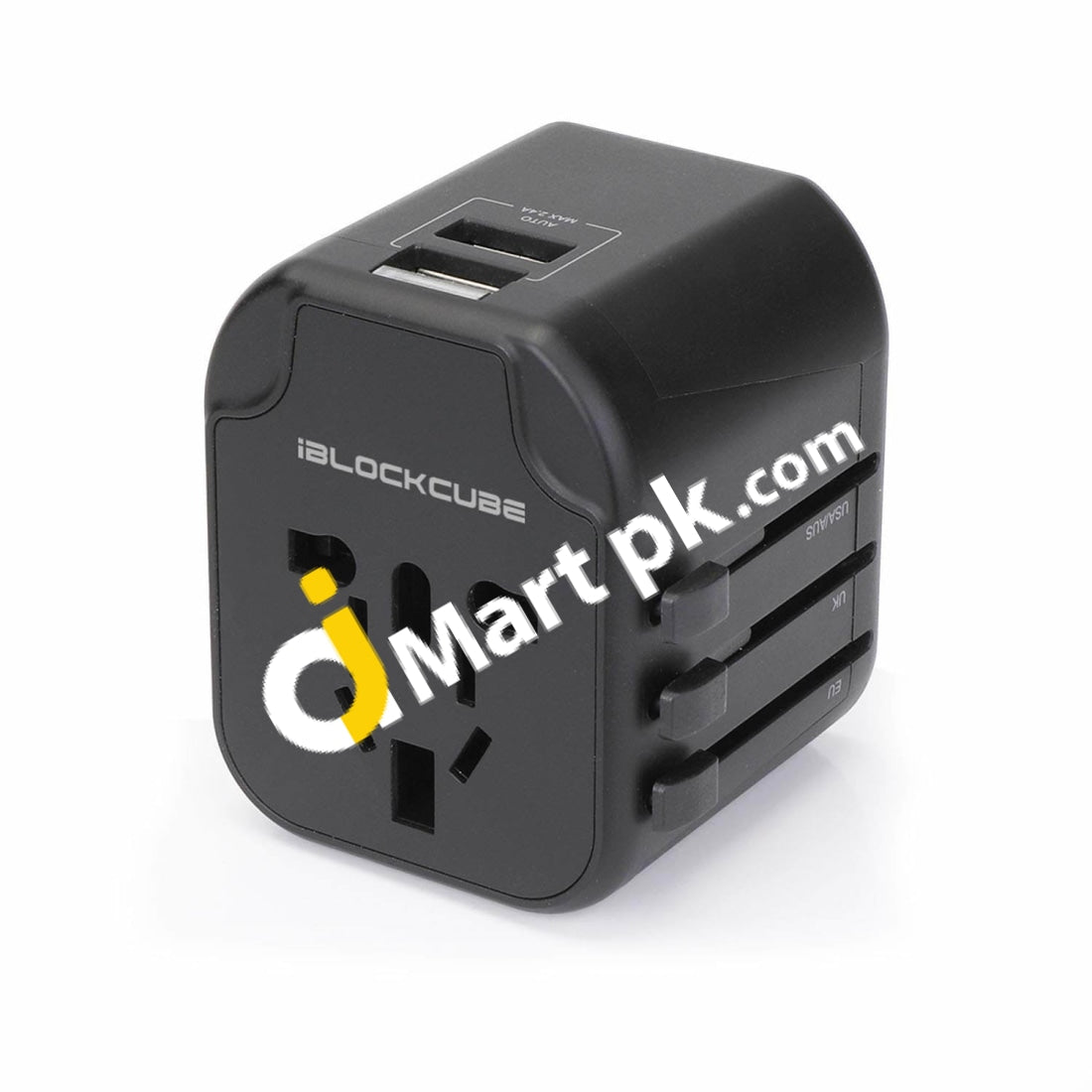 Iblockcube World Travel Power Adapter With 2 Usb Charging Ports For Us / Uk Eu Au Plugs - Imported