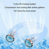 Bladeless Hanging Neck Fan with Digital Display Semiconductor USB Charging Fan with 4000mAh Battery & 3 Wind Speed - Imported from UK