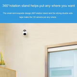 CAMSOY C8 Mini WiFi HD Spy Camera, 1280 x 720P 140° Wide Angle Spherical Wireless Surveillance Camera with Infrared Right Vision Motion Detection Alarm & Charging while Recording - Imported from UK