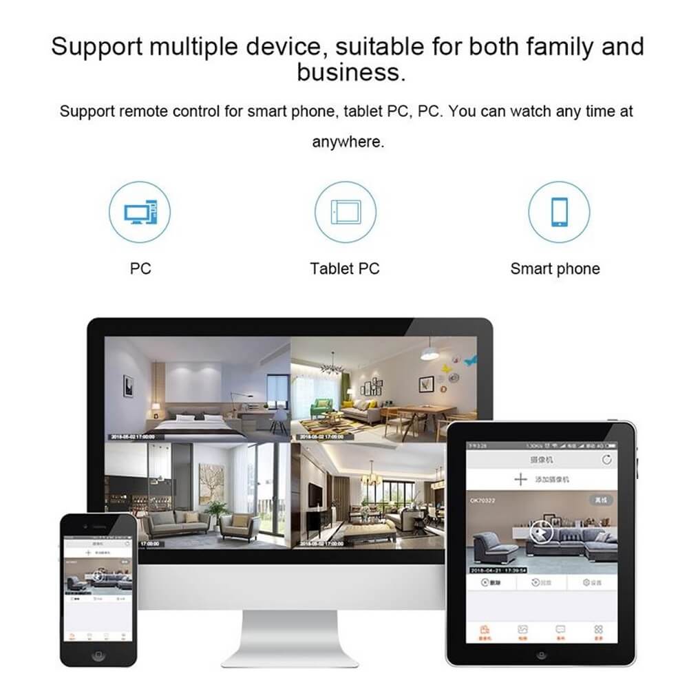 CAMSOY C8 Mini WiFi HD Spy Camera, 1280 x 720P 140° Wide Angle Spherical Wireless Surveillance Camera with Infrared Right Vision Motion Detection Alarm & Charging while Recording - Imported from UK