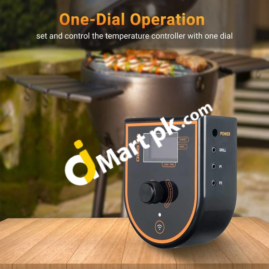 Inkbird Wifi & Bluetooth Smoker Thermometer With Fan Automatic Bbq Grill 3 Probes For Big Green Egg