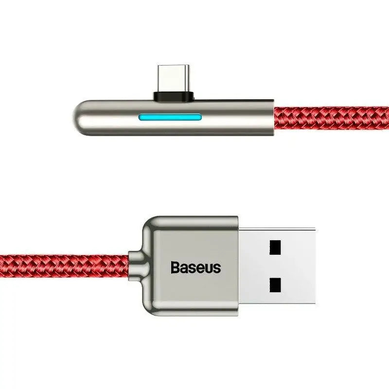 Baseus USB To Type-C 90° Braided Cable for Mobile Game, 1M Braided Cable - Imported from UK