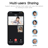 BESDER 3MP PTZ WiFi Camera Video Call with 2.8" IPS Screen, Baby Cry Sound Detection Security IP Camera - Imported from UK