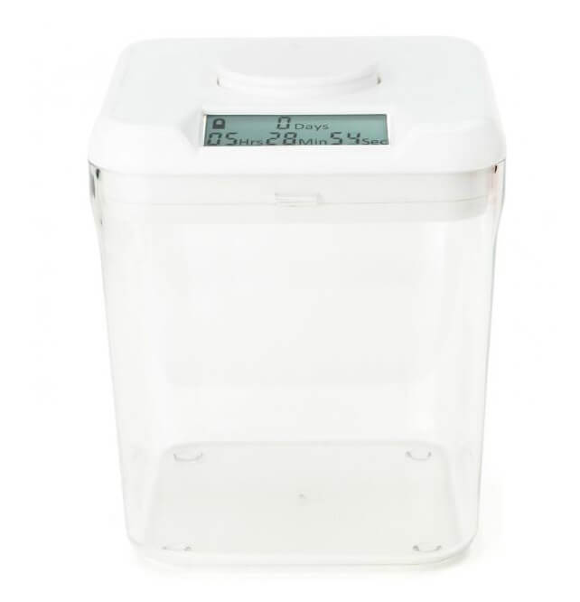 Kitchen Safe Time Locking Container (Medium) Timed Lock Box for Unwanted Temptations (White Lid + Clear Base) - Imported from UK