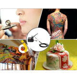Kkmoon New Professional Gravity Feed Dual Action Airbrush With Air Compressor Kit For Art Painting