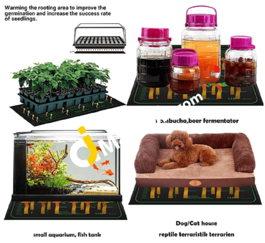 Seedling Heating Mat Lerway 21W Plant Warming Waterproof Greenhouse Pad For Propagation Germination