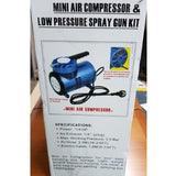 Mini Air Compressor & Low Pressure Spray Gun Kit - Imported from UK