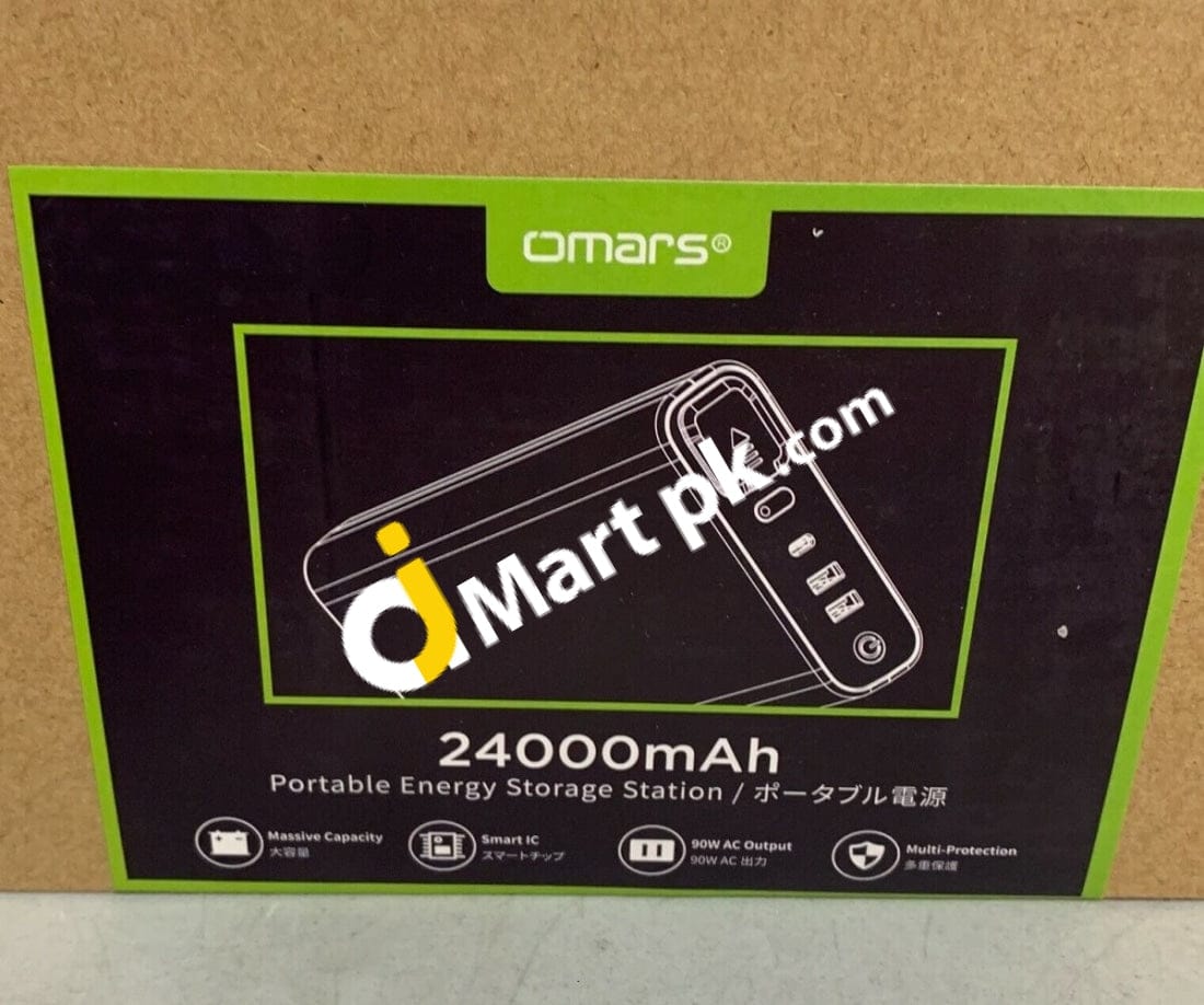Omars 24000Mah Fast Charging Battery Pack High Capacity Power Bank With 90W Ac Outlet 18W Usb-C Pd