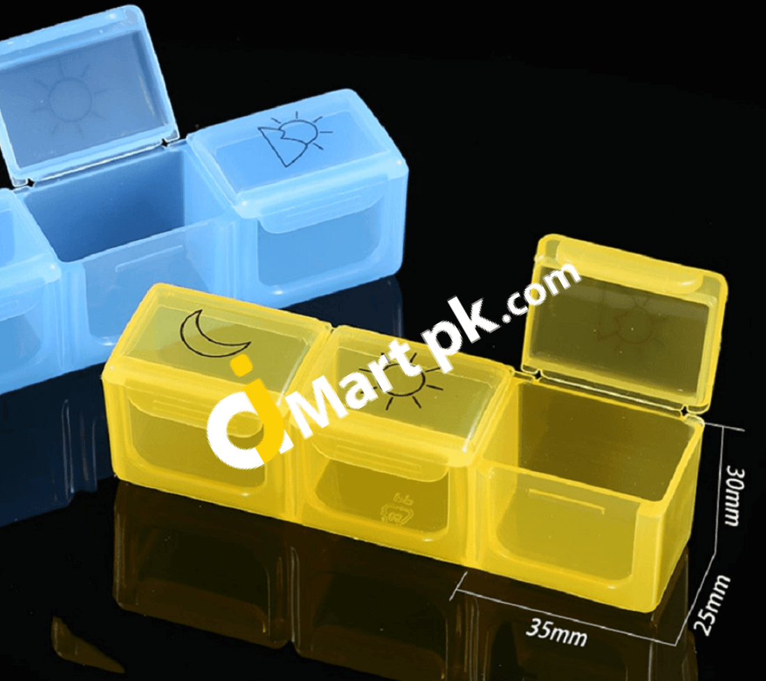 Pill Storage Box 7 Days Organizer With Rainbow 28X56 Compartments - Imported From Uk