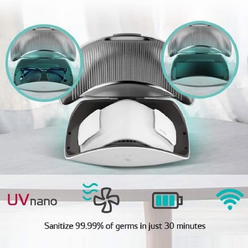 LG PuriCare Wearable Air Purifier with UV Sanitization Case, Air Purifying Mask (Made in Korea) - Imported from UK