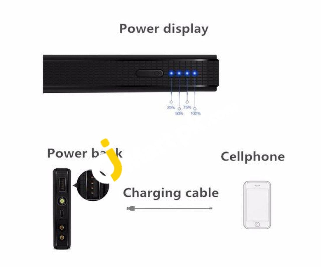 Pushidun Car Jump Starter 6000Mah 400A 12V Auto Battery Jumper Booster With Led Flashlight 3 Modes