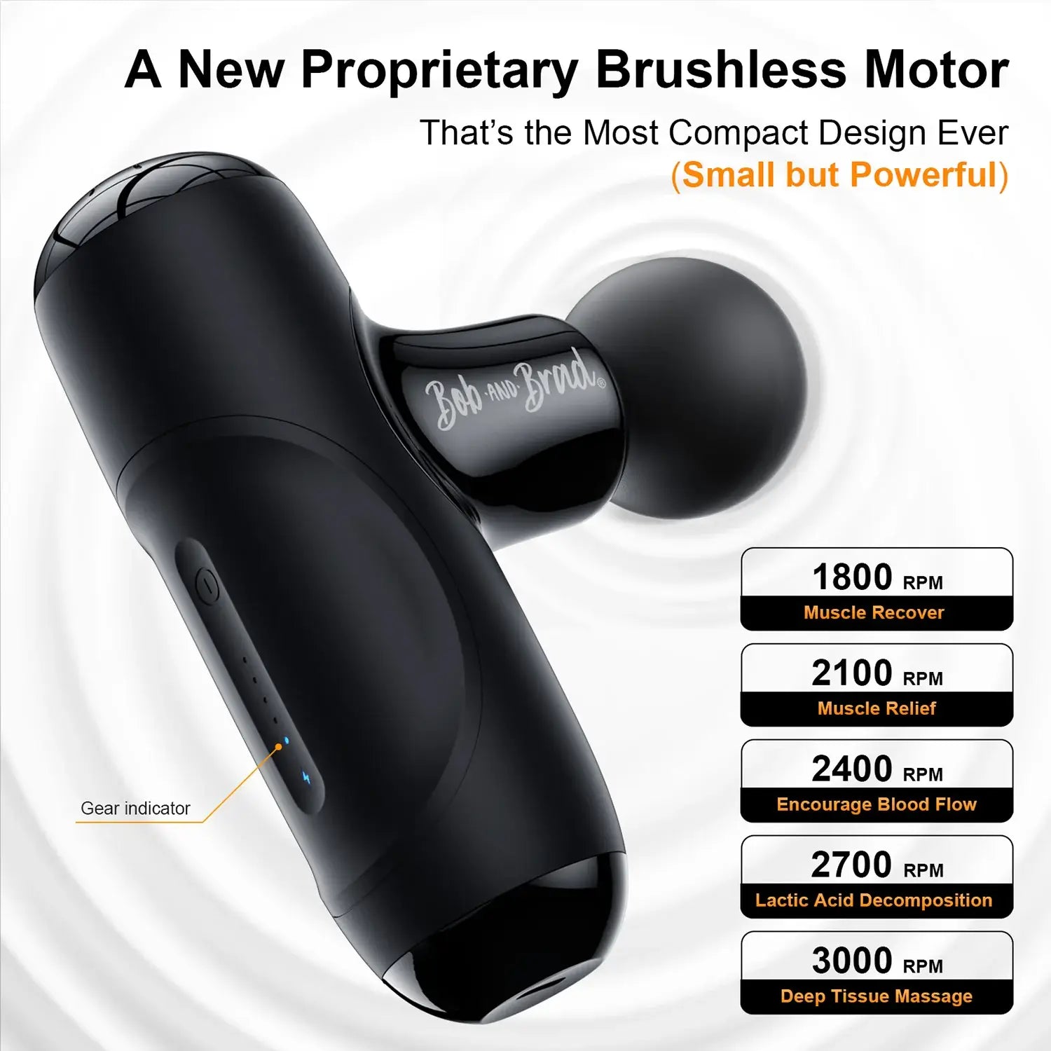 BOB AND BRAD Q2 Mini Massage Gun, Portable Pocket-Sized Deep Tissue Percussion Muscle Massager Gun, Ultra Quiet Massage Gun with Carry Case - Imported from UK