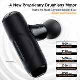 BOB AND BRAD Q2 Mini Massage Gun, Portable Pocket-Sized Deep Tissue Percussion Muscle Massager Gun, Ultra Quiet Massage Gun with Carry Case - Imported from UK