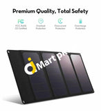 Solar Panel Ravpower 28W With 3 Usb Ports Waterproof Foldable Camping Travel Charger - Imported From