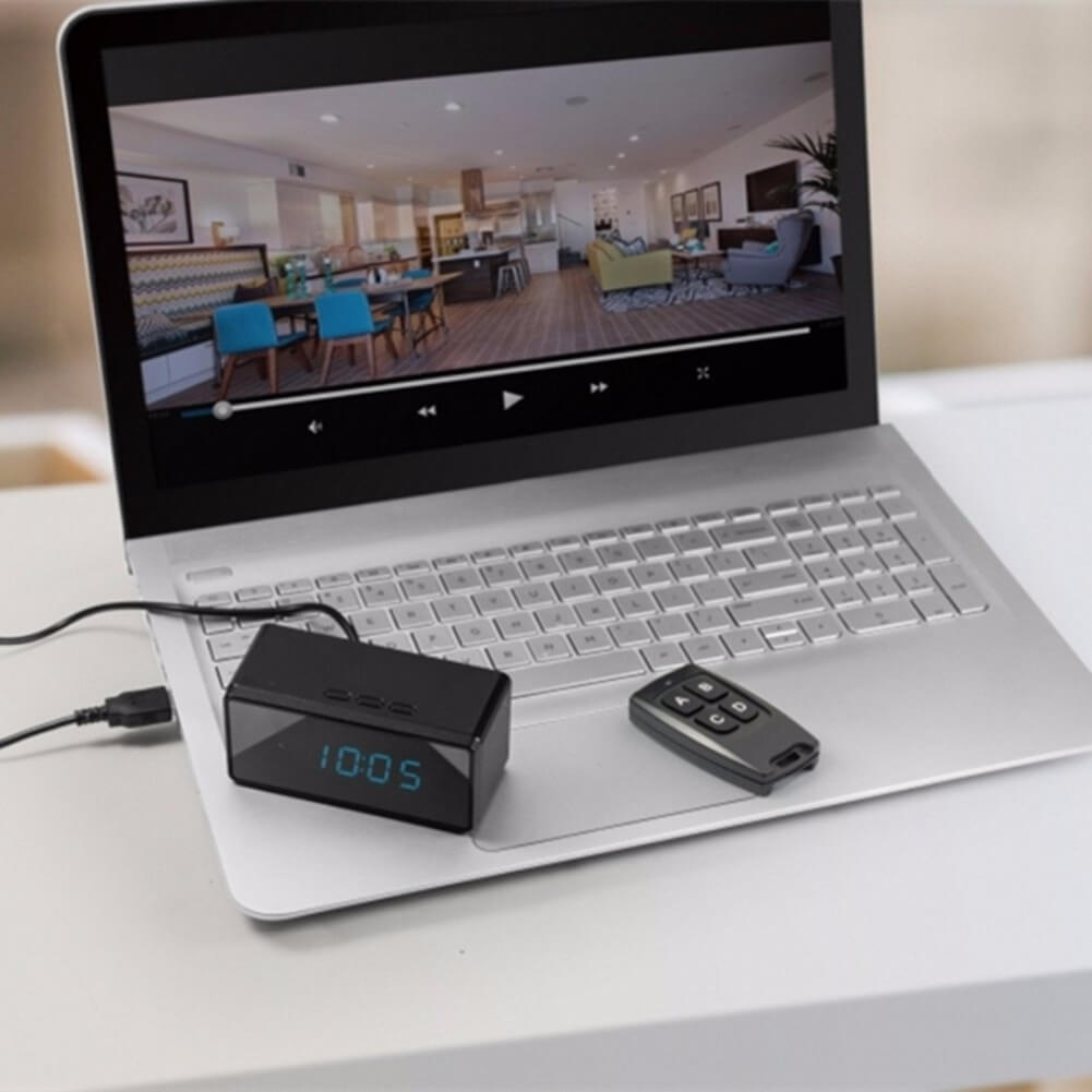 Desk Clock with Full HD 1080P Spy Camera Alarm Setting IR Night Vision & Motion Detection - Imported from UK