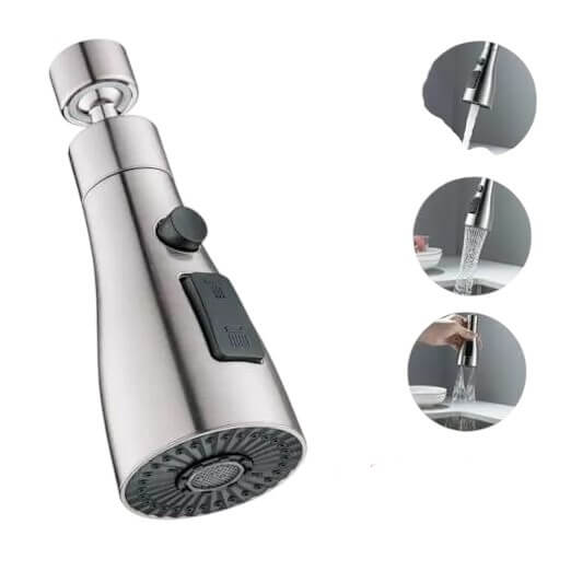Faucet Splash Head, Rotating Tap Aerator, Tap Extension Attachment for Kitchen & Bathroom - Imported from UK