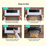 Bonsenkitchen Vacuum Sealer Food Sealing Machine with Dry/Moist Function - Imported from UK