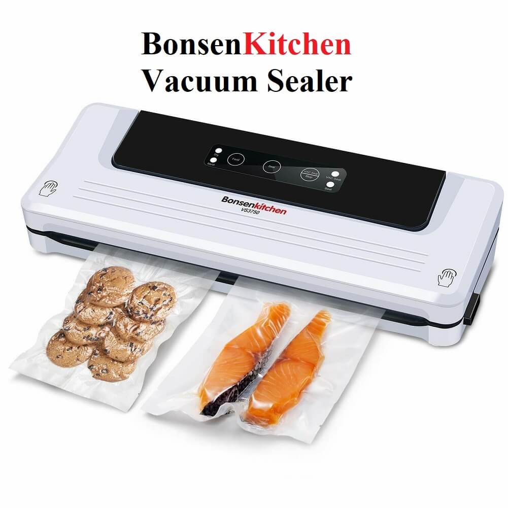 Bonsenkitchen Vacuum Sealer Food Sealing Machine with Dry/Moist Function - Imported from UK