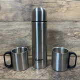 Cotton Traders Thermos with 2 Cups & Thermal Carry Bag - Imported from UK