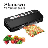 Slaouwo Automatic VK Vacuum Sealer Compact 100W Food Sealer Machine with 1 Roll Vacuum Bags Dry & Moist Modes Led Indicator Lights - Imported from UK
