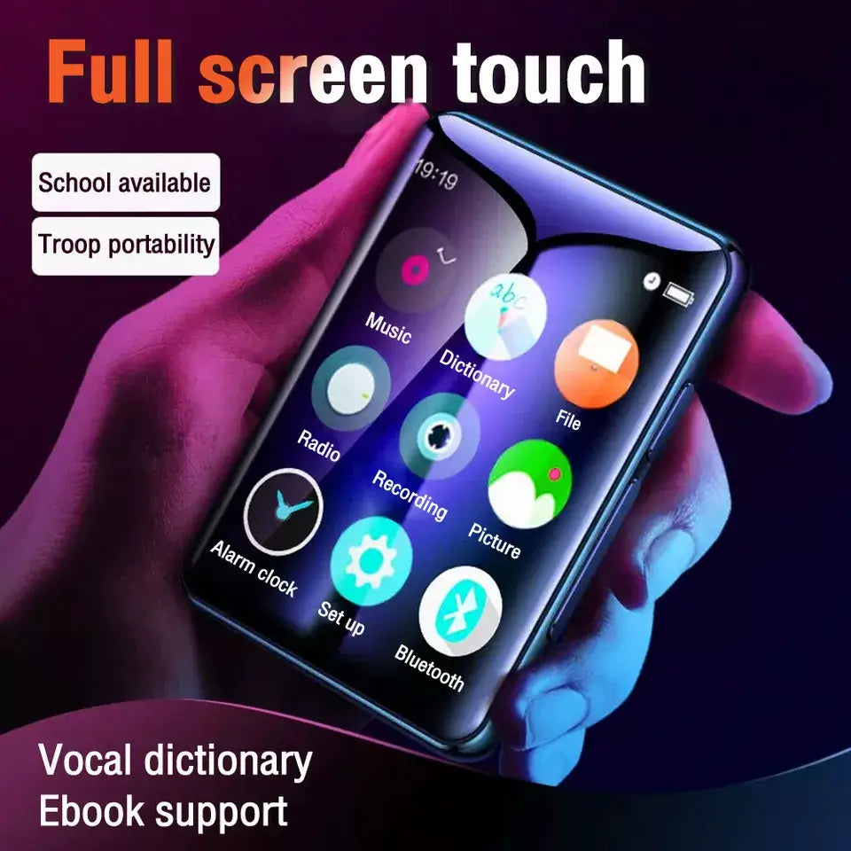 CHENFEC Bluetooth 5.0 MP3/MP4 Player, 32GB HiFi Lossless Music Player with 2.5" Full Touch Screen, FM Radio, Recorder, Speaker - Imported from UK