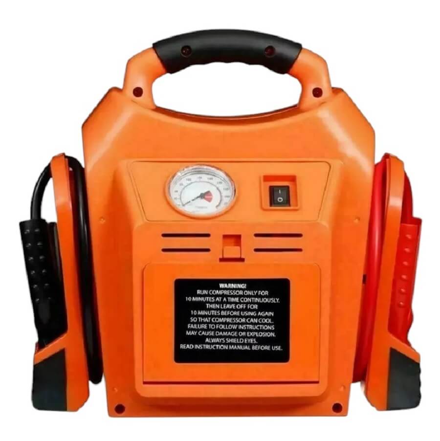 Rac 12V 5-in-1 Car Jump Starter, Air Comp, Battery Booster, Charger 900 Amp  (Amazon Container Product as it is, No Warranty, No Guarantee, No Return, No Exchange) - Imported from UK