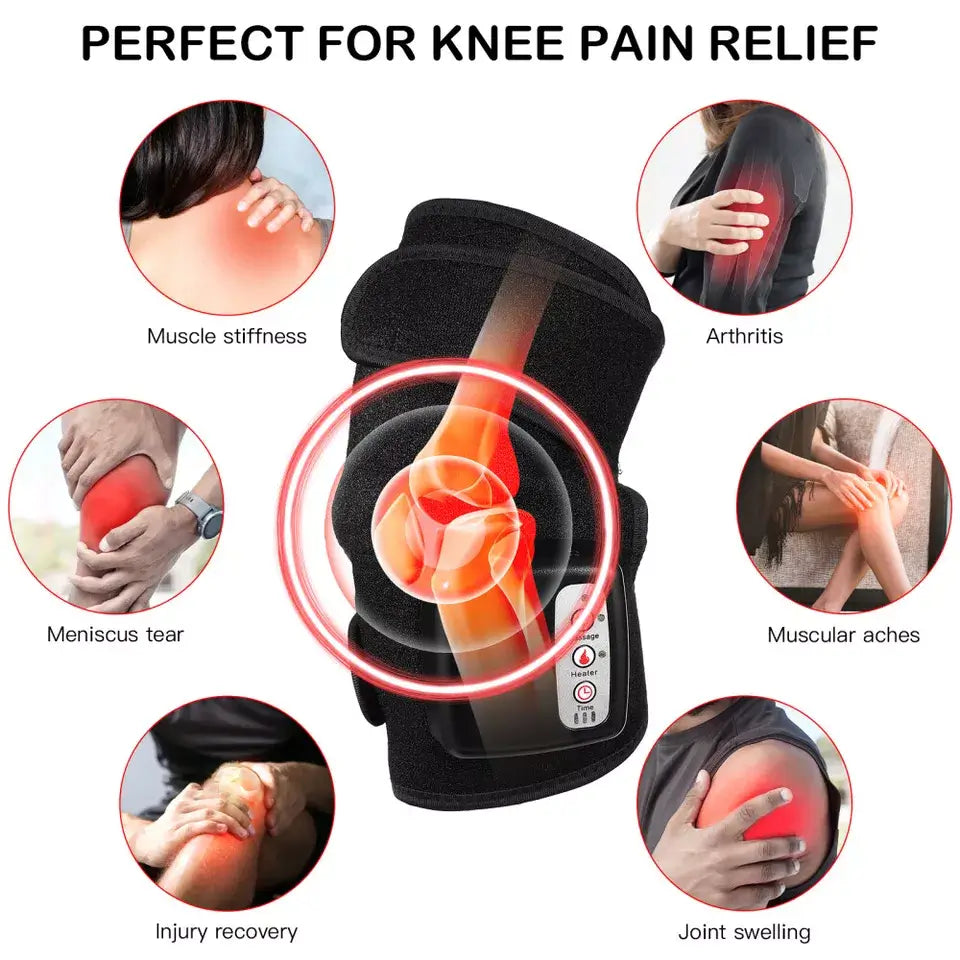 POSSESSORS teach Heated Knee Massager, 12W Electric Heating Knee Massager Far Infrared Joint Brace Support for Muscles Arthritis Sports Injury Pain Relief - Imported from UK