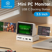 HAGIBIS Mini PC Monitor 8-in-1 USB-C Docking Station with 3.5