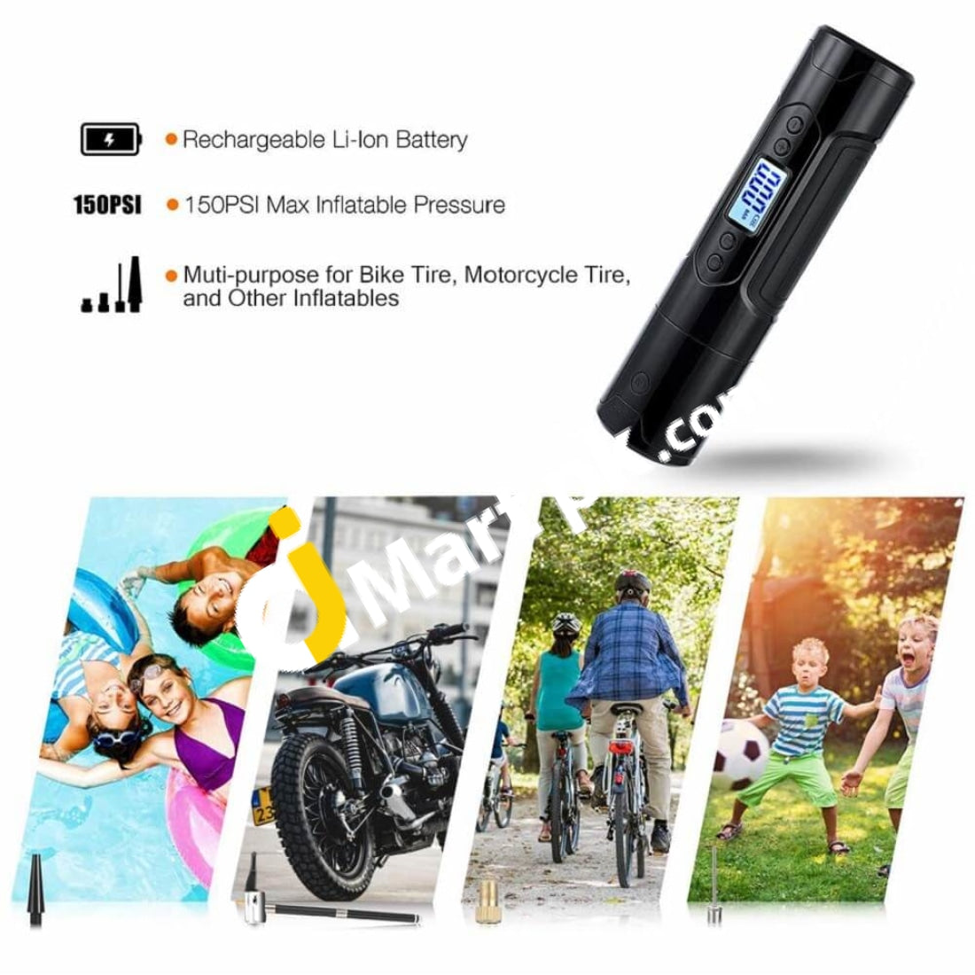 Shingever Tire Inflator 150Psi Portable Air Compressor With Lcd Display Emergency Led Light