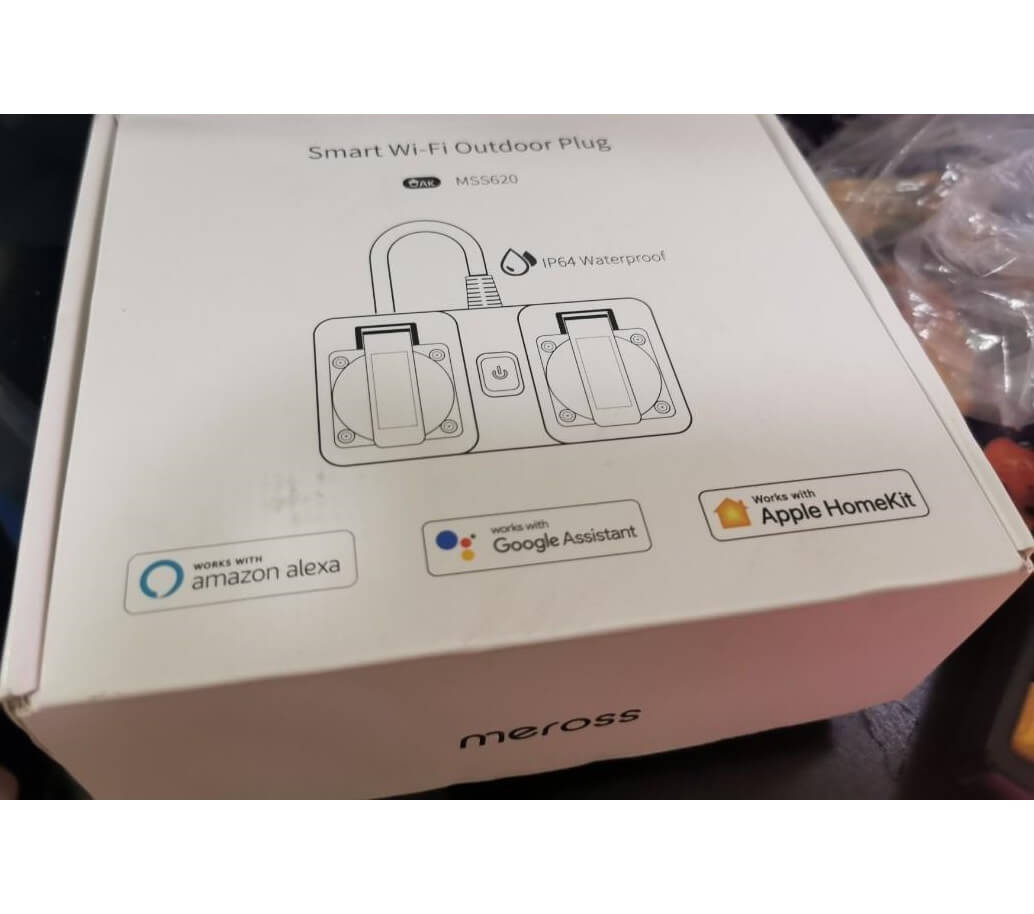 Meross Smart WiFi Outdoor Plug 10A IP64 Waterproof Plug Compatible with Apple HomeKit Alexa Google Assistant SmartThings, Voice Control, 2 Grounded Heavy Duty Outlets - Imported from UK