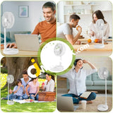 Table / Desk Fan Rechargeable Standing 6 Usb Foldable Deformation Cooling - Imported From Uk