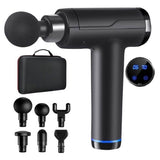Tamda Massage Gun, Powerful Cordless Percussion Handheld Portable Deep Tissue Muscle Massager with 6 Massage Heads, 20 Speeds, LCD Touch Screen, Featuring Quiet Glide Technology - Imported from UK