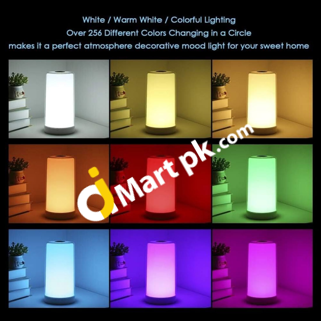 Tomshine Touch Dimmable Led Table Lamp With Color Control Temperature & Brightness Regulation Night