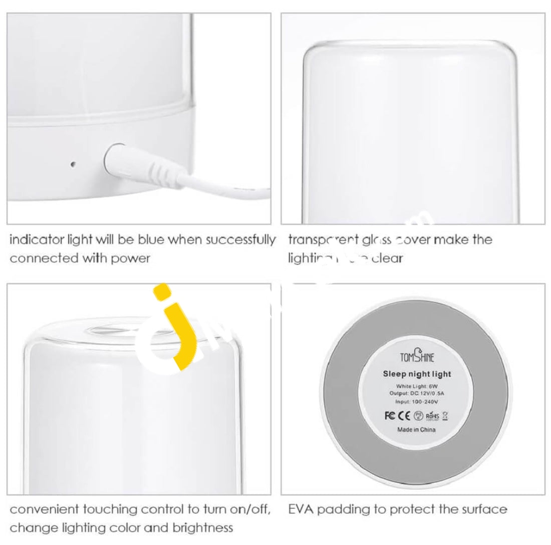 Tomshine Touch Dimmable Led Table Lamp With Color Control Temperature & Brightness Regulation Night