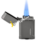 JOBON Double Jet Flame Butane Gas Cigarette Lighter, Windproof, Turbo Twin Torch Lighter - Imported from UK