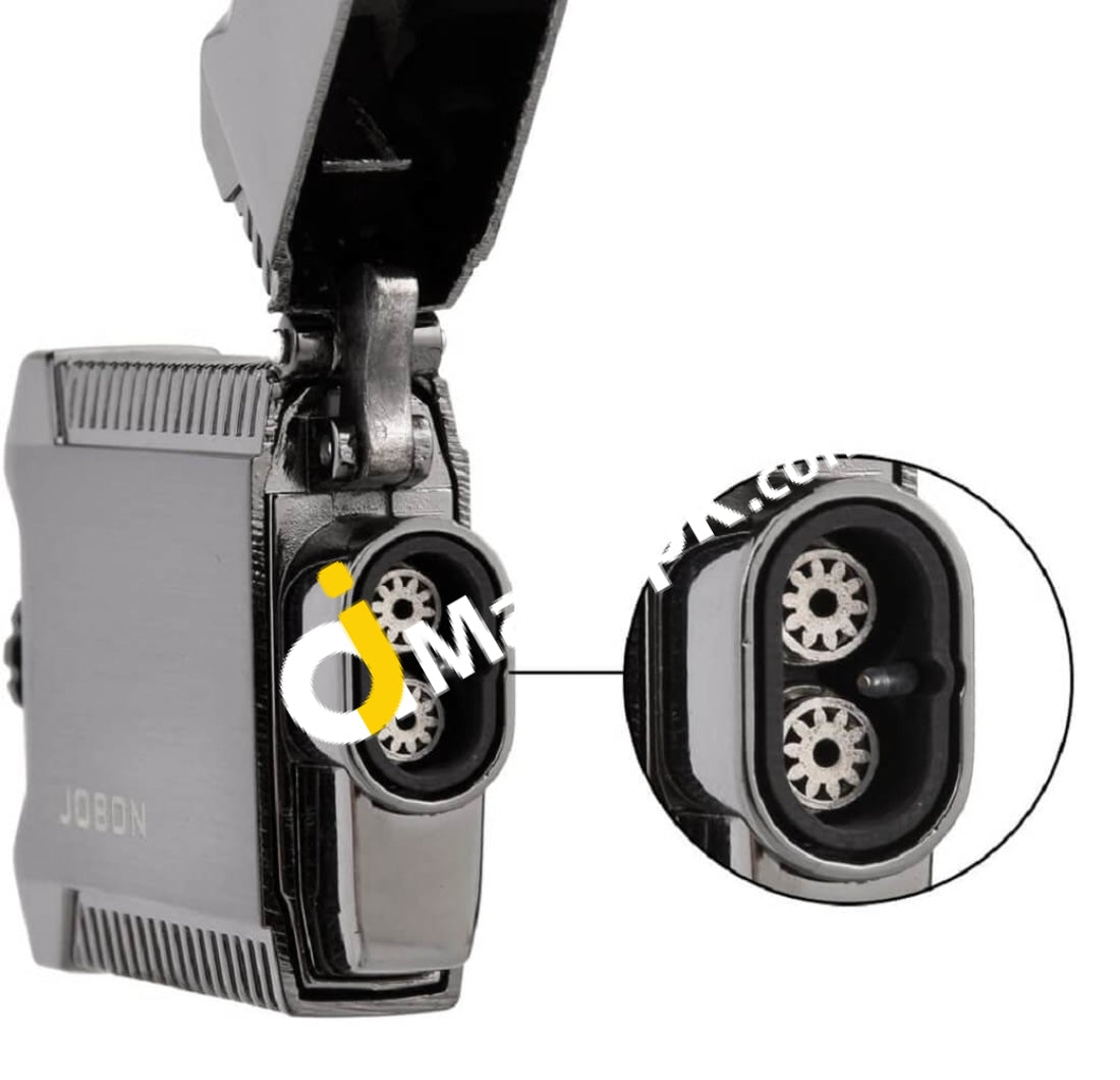 Cigar Lighter Topkay Double Jet Flame Butane Gas Cigarette Windproof Turbo Twin Torch - Imported