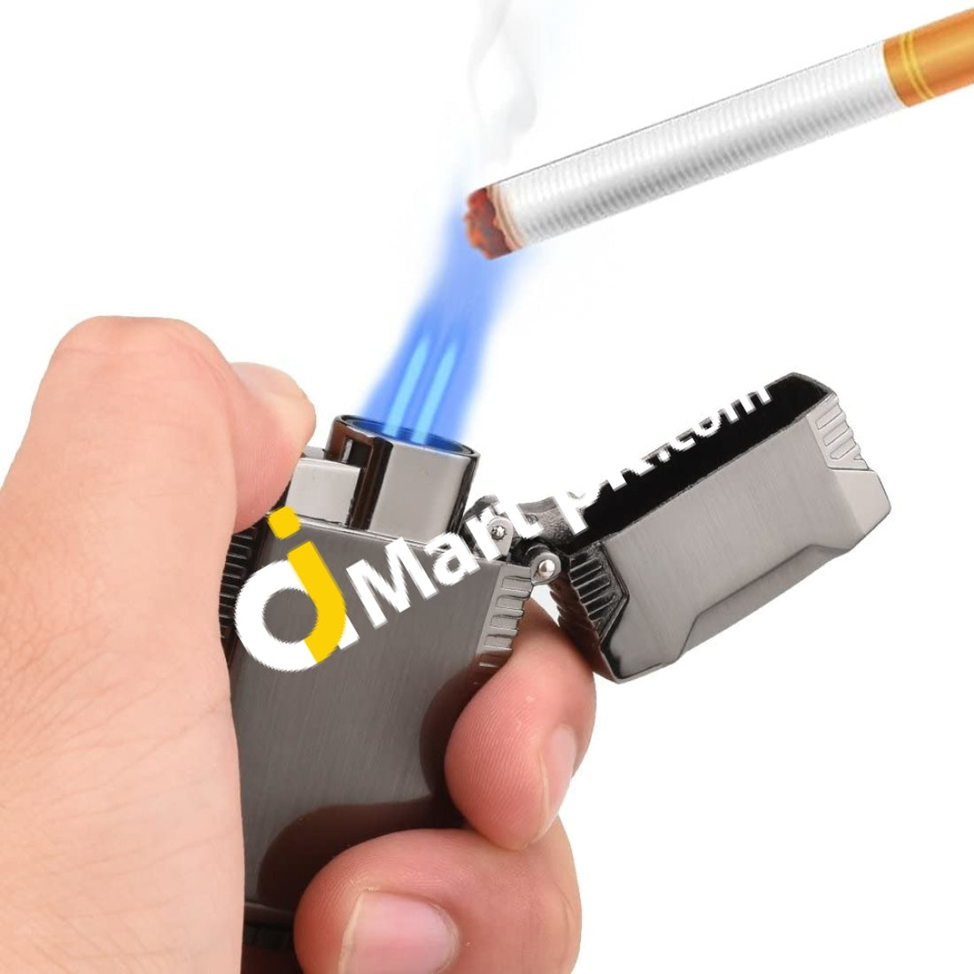 Cigar Lighter Topkay Double Jet Flame Butane Gas Cigarette Windproof Turbo Twin Torch - Imported