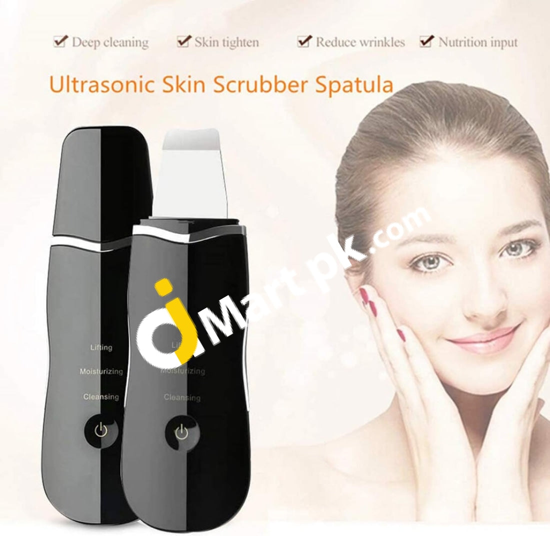 Ultrasonic Skin Scrubber Spatula Rechargeable Facial Cleaner Peeling Vibration Blackhead Removal