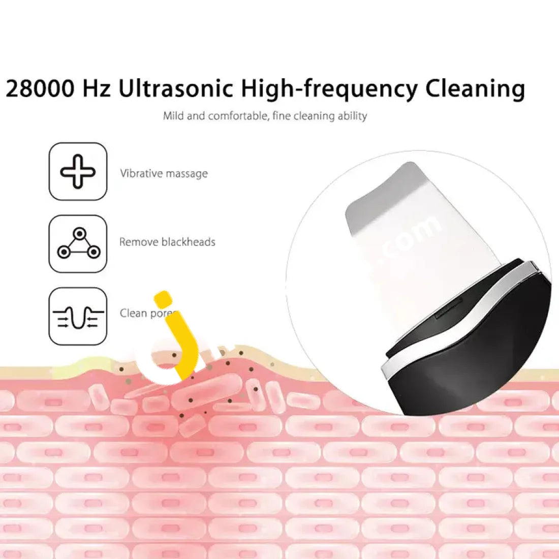 Ultrasonic Skin Scrubber Spatula Rechargeable Facial Cleaner Peeling Vibration Blackhead Removal