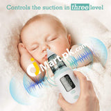 Vancocon Baby Nasal Aspirator With 3 Suction Levels Lcd Screen Mucus Remover Sizes Silicone Tips -