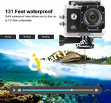 Action Camera Wimius 4K Wi-Fi 16Mp Underwater Sports Rechargeable Camcorder With 2 Lcd Screen 170°