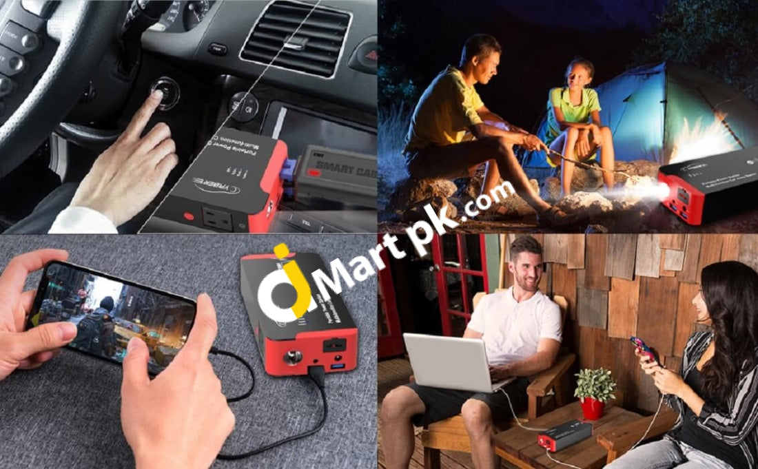 Yaber Car Jump Starter 2000A Peak 22000Mah 100W Portable Power Station Battery With Ac & Dc Output