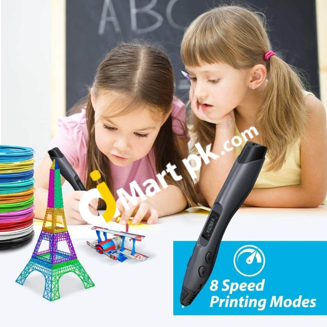 Aerb Intelligent 3D Pen With Led Display Usb Charging 8 Speed Printing &Temperature Control 4 Color